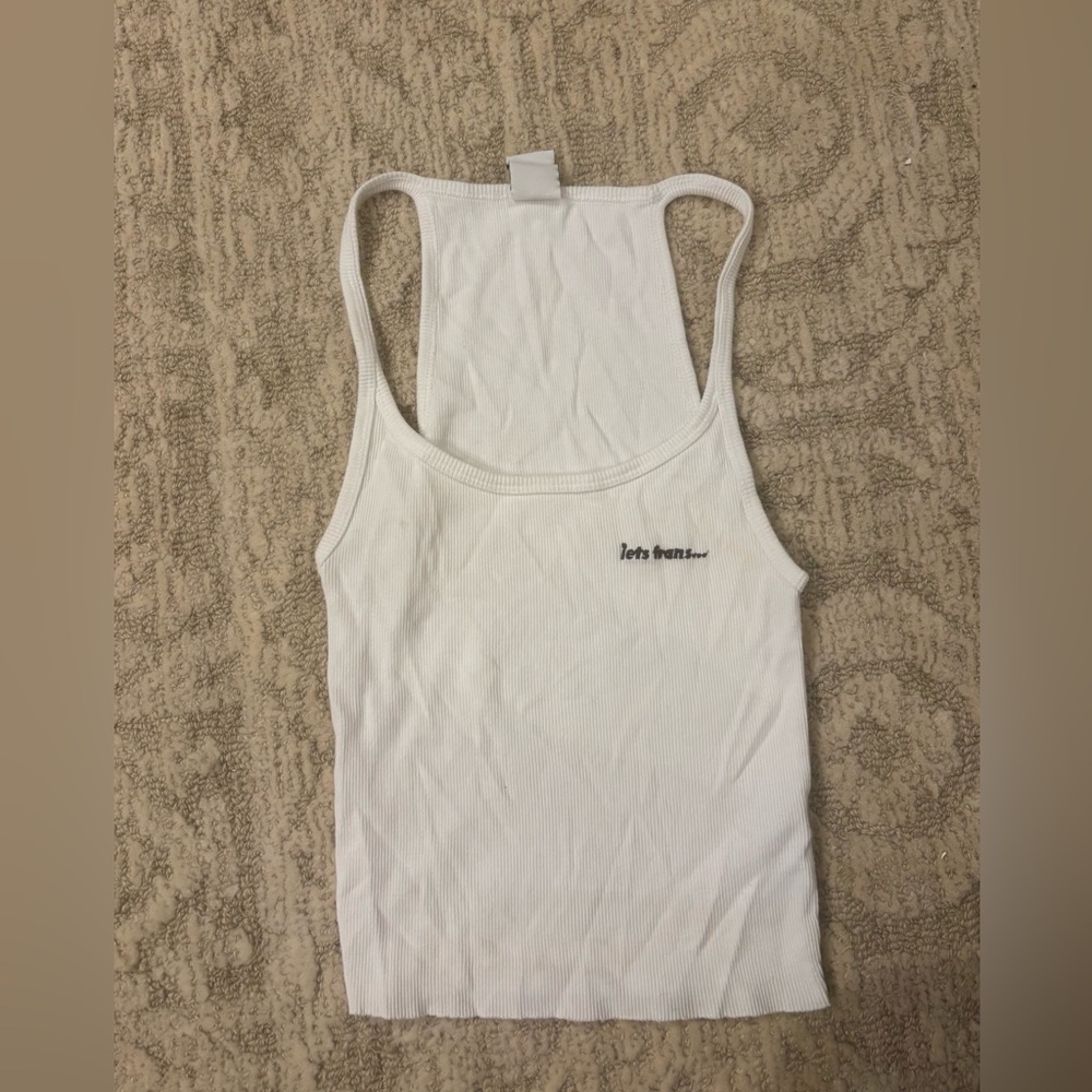 Urban Outfittets iets frans Scoop Neck White Tank Top